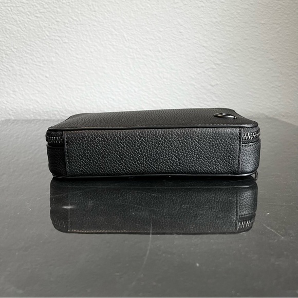 Coach Charter Slim Crossbody in Black Pebbled Leather - Picture 7 of 13